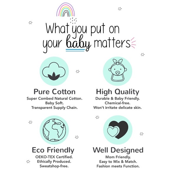 Little Star Natural Cotton Baby Girls Sleep n Play, 2Pk - Picture 3 of 4